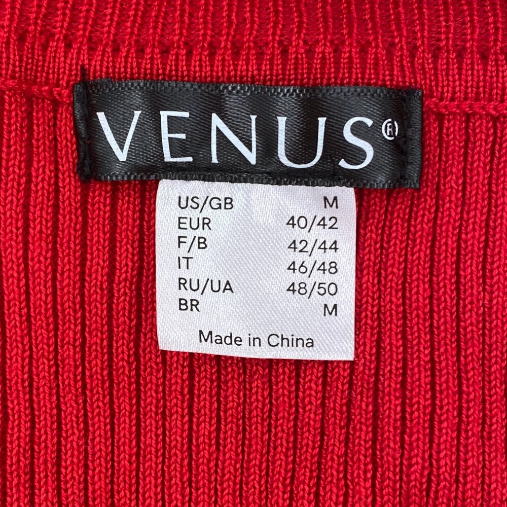 Venus  Red Sweater Sz. M  New Sexy Cut outs - Picture 5 of 8